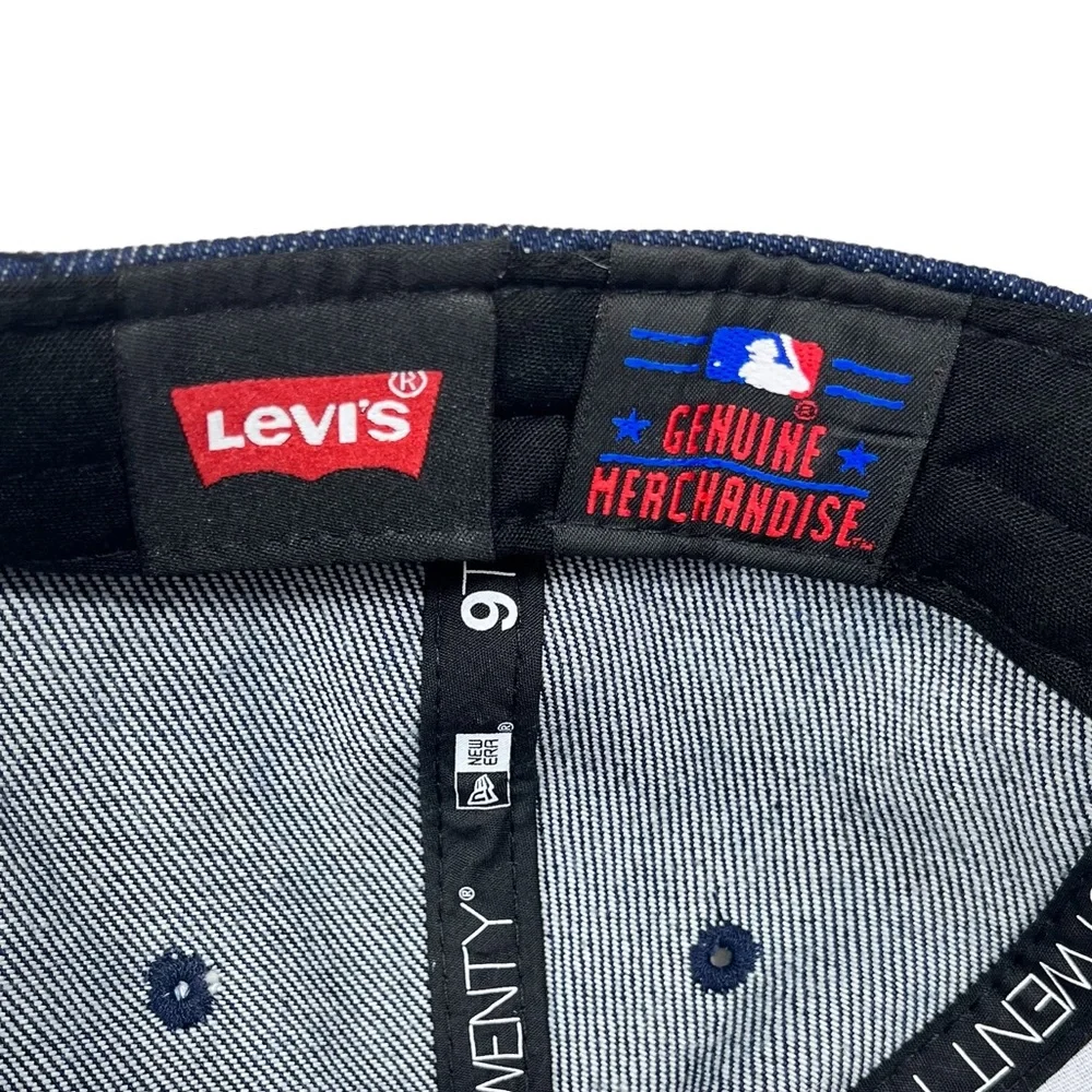 Levi’s x Chicago Cubs MLB‎ Collection Blue Denim Baseball Cap Hat New Era